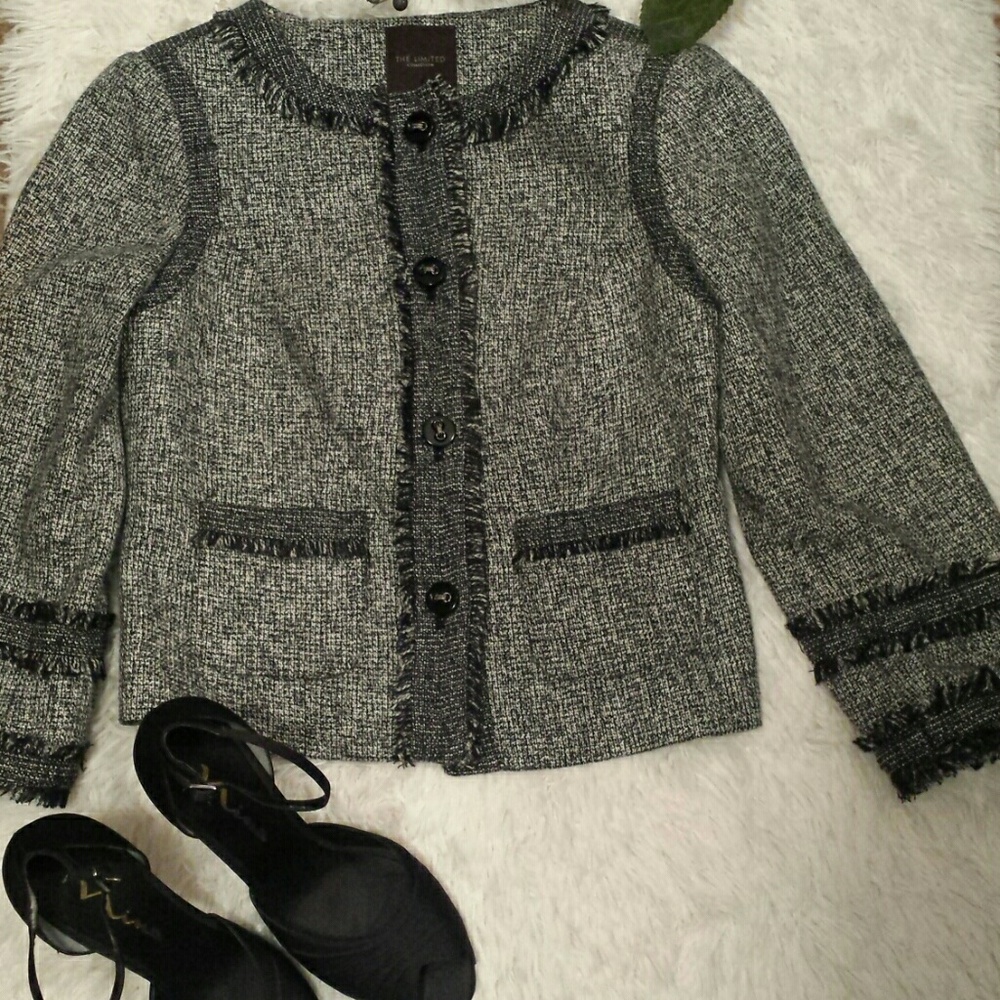 Black & White Tweed Limited Blazer sz XS